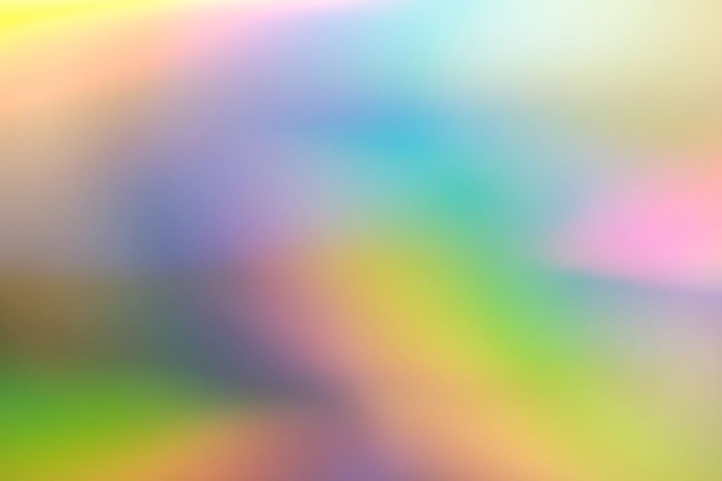 Rainbow wallpaper on wall in a home