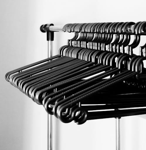 hangers hanging on a rack